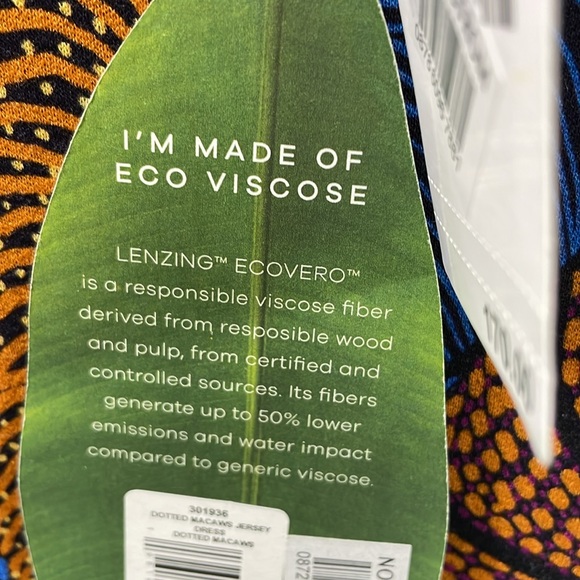 Farm Rio Dress. Dotted Macaws NEW with Tags Xl - Picture 6 of 6